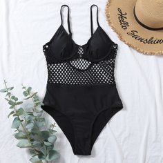 Слитный купальник на косточках Shein
