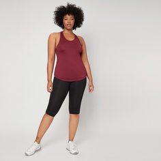 Спортивная майка и леггинсы размера плюс Shein