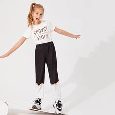градиент цветовой Спортивные брюки для девочек Shein