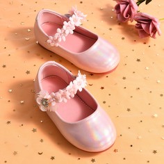 Мэри-Джейнс со стразами Со цветочками Детские балетки Shein