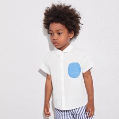 Блузка с карманом для девочек Shein
