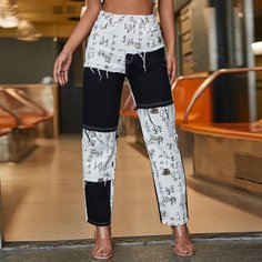 Контрастные короткие джинсы Shein
