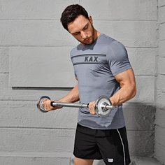 Мужская спортивная футболка с текстовым принтом Shein