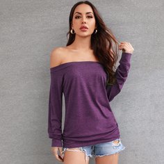 Ровный цвет Повседневный Свитшоты Shein