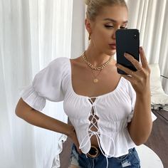 Топ со шнурком Shein