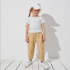 Футболка на кулиске для девочек Shein