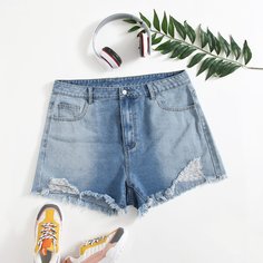 Джинсовые шорты размера плюс Shein