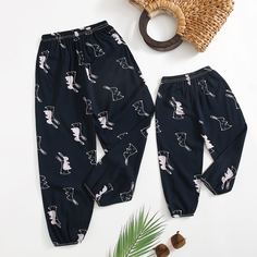 Животный Повседневный Брюки Shein