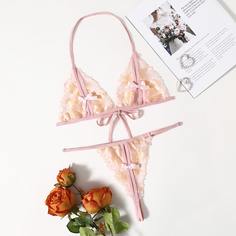 Комплект кружевного нижнего белья с бантом Shein