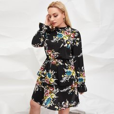 Платье размера плюс с цветочным принтом Shein