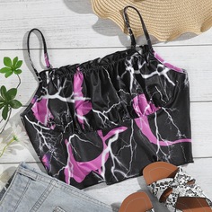 Топ со сборками на груди и молнией Shein