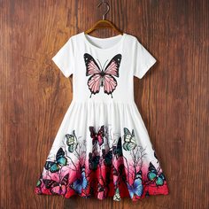 Животный Повседневный Платья для девочек Shein