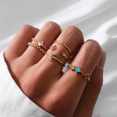 со стразами Кольца Shein