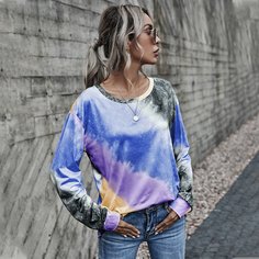 Футболка с принтом тай дай Shein