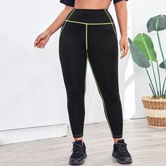 Спортивные леггинсы размера плюс Shein