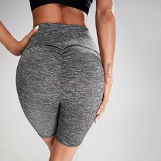 со сборками Одноцветный Спортивный Леггинсы Shein
