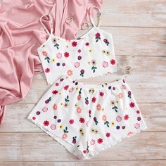 Пижама с цветочным принтом Shein