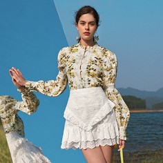 на молнии Одноцветный Элегантный Юбки Shein
