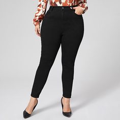 Джинсы размера плюс с высокой талией Shein