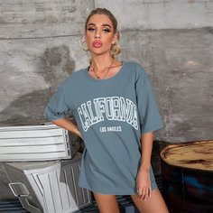 Футболка с текстовым принтом Shein