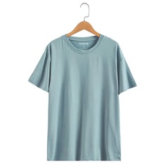 Одноцветный Повседневный Футболки Shein