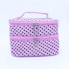 Двухслойная косметичка в горошек Shein