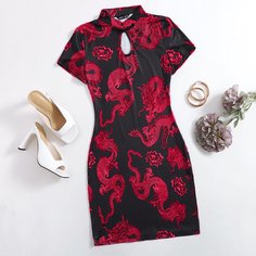 Животный Элегантный Платье Shein