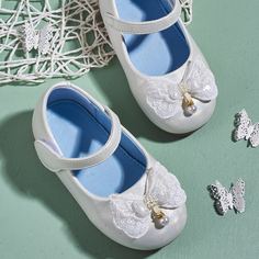 Балетки на липучке с бантом для девочек Shein