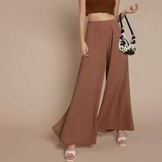 Одноцветный Повседневный Брюки Shein