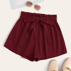 Пояс Одноцветный Повседневный Шорты Shein