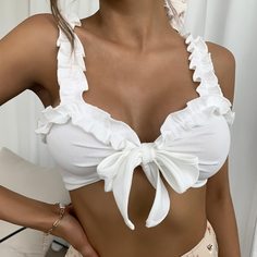 Вязаный кроп топ в рубчик Shein
