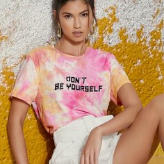 тай дай Повседневный Футболки Shein