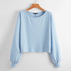 Однотонная трикотажная футболка Shein
