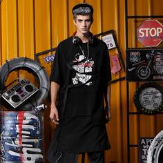 Висячий Графический Улица Мужские футболки Shein