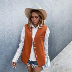 Однотонный жилет-пиджак Shein