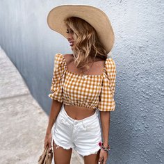 Клетка Бохо Блузы Shein