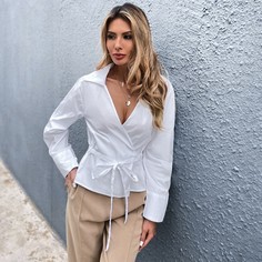Блузка с поясом Shein