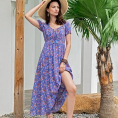 Оборка цветочный Бохо Платье Shein