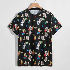 Мужская футболка с принтом игральных карт Shein