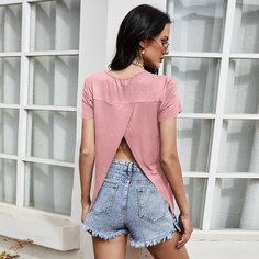 Однотонная футболка Shein