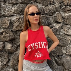 Майка с текстовым принтом Shein
