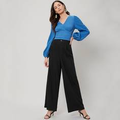 Широкие брюки из льна Shein