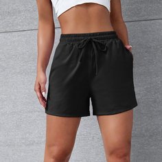 Однотонные шорты на кулиске Shein