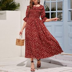 Платье с принтом Shein