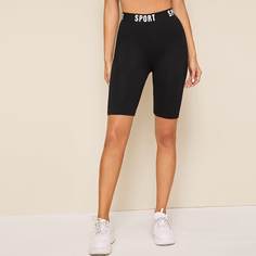 Шорты с текстовой лентоой Shein