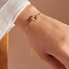 Регулируемый браслет со стразами 1шт Shein