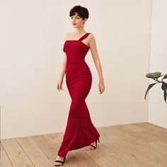 Асимметричное платье-русалка Shein