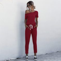 Асимметричный комбинезон на кулиске Shein