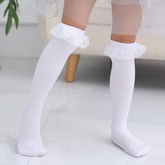 Гольфы с кружевной отделкой для девочек Shein