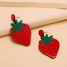 Серьги-подвески в форме клубники Shein